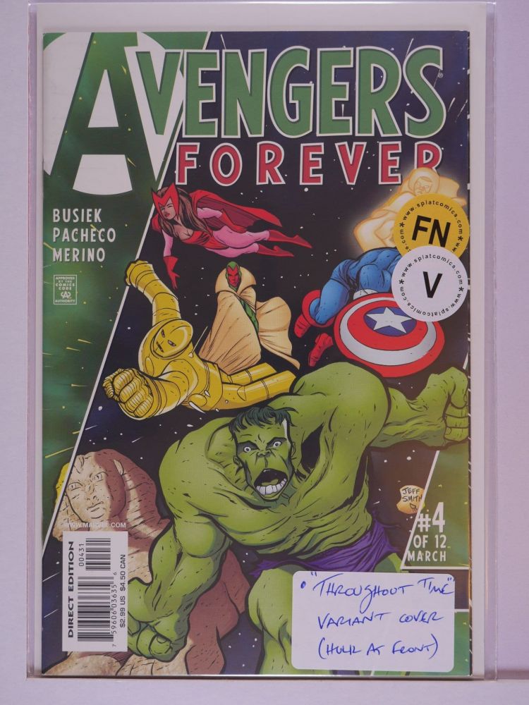 AVENGERS FOREVER (1998) Volume 1: # 0004 FN AVENGERS THROUGHT TIME COVER VARIANT