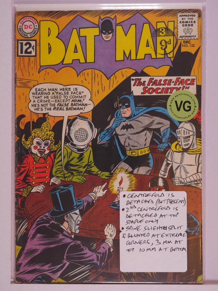 BATMAN (1940) Volume 1: # 0152 VG
