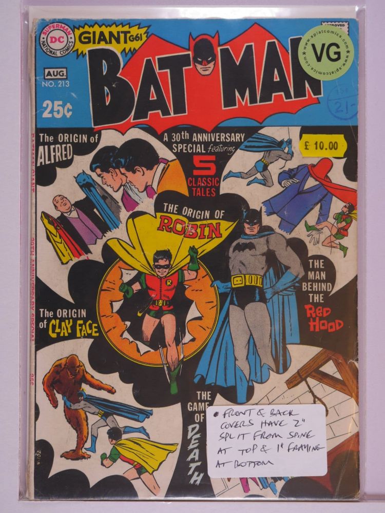 BATMAN (1940) Volume 1: # 0213 VG