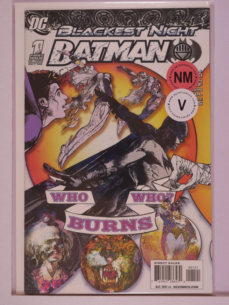 BLACKEST NIGHT BATMAN (2009) Volume 1: # 0001 NM SIENKIEWICZ COVER WHO BURNS WHO VARIANT