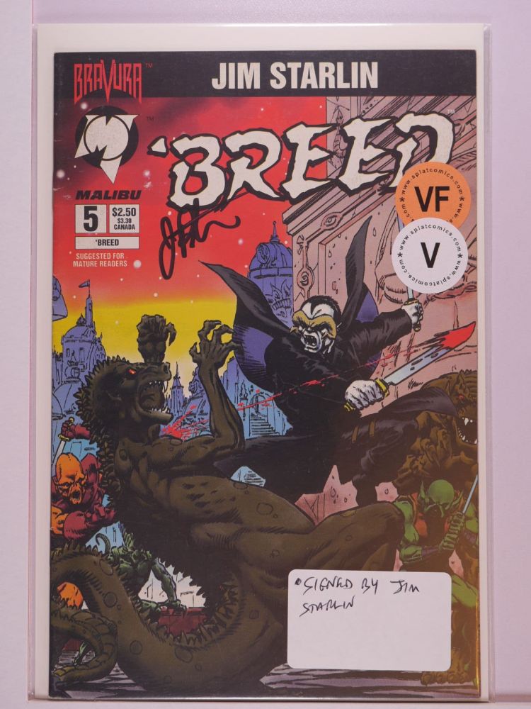 BREED (1994) Volume 1: # 0005 VF SIGNED BY JIM STARLIN