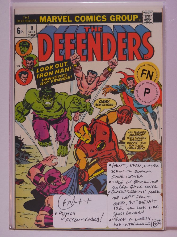 DEFENDERS (1972) Volume 1: # 0009 FN PENCE