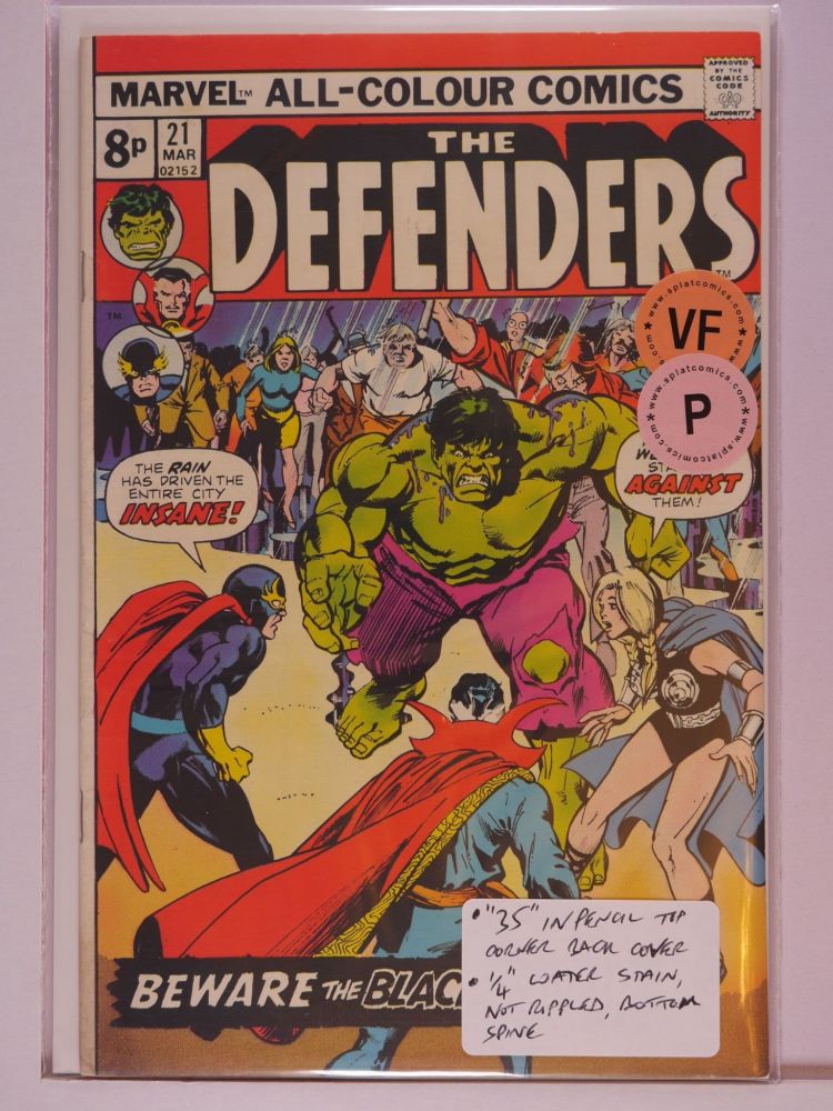 DEFENDERS (1972) Volume 1: # 0021 VF PENCE