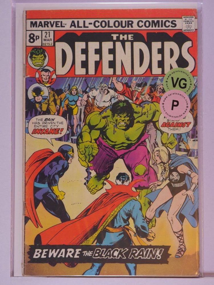 DEFENDERS (1972) Volume 1: # 0021 VG PENCE