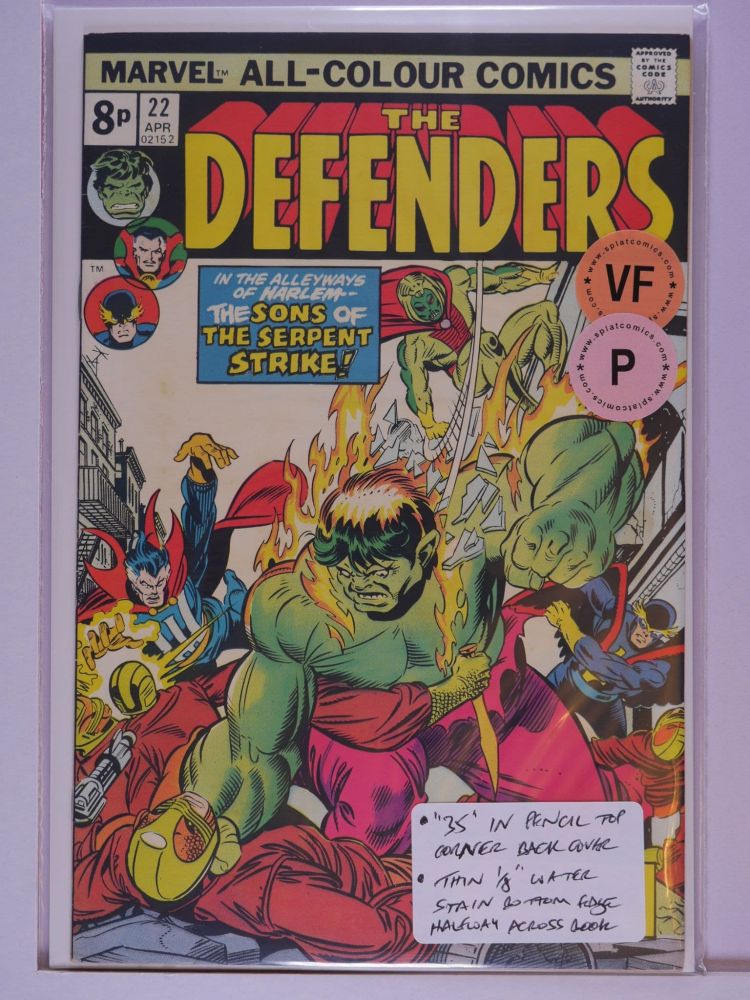 DEFENDERS (1972) Volume 1: # 0022 VF PENCE