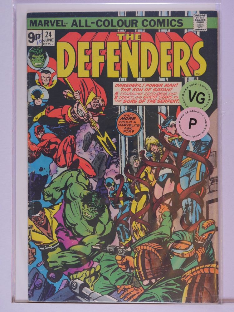 DEFENDERS (1972) Volume 1: # 0024 VG PENCE