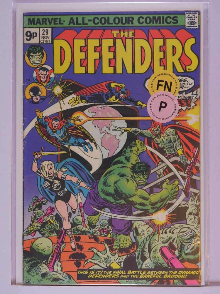 DEFENDERS (1972) Volume 1: # 0029 FN PENCE