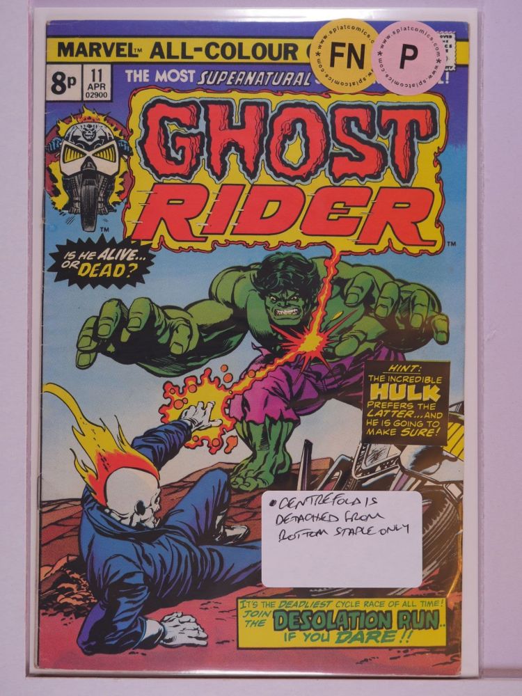 GHOST RIDER (1973) Volume 1: # 0011 FN PENCE