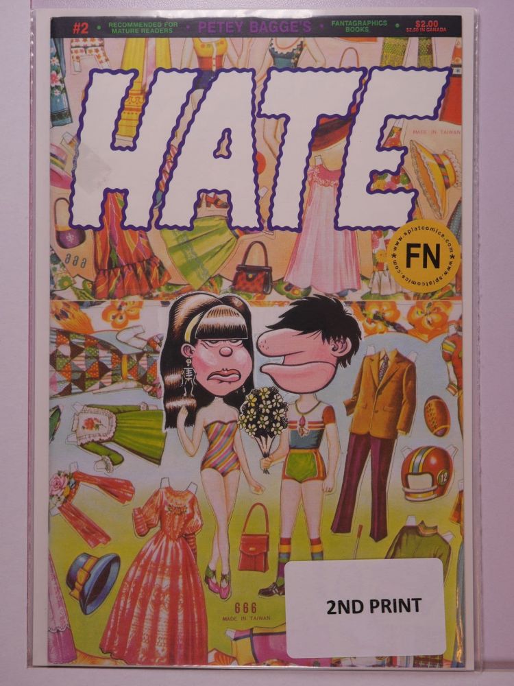 HATE (1990) Volume 1: # 0002 FN 2ND PRINT VARIANT