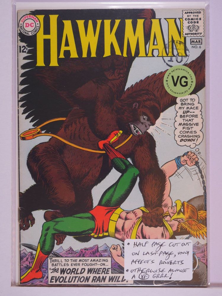 HAWKMAN (1964) Volume 1: # 0006 VG
