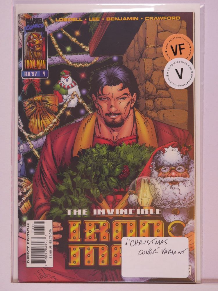 IRON MAN (1996) Volume 2: # 0004 VF CHRISTMAS COVER VARIANT