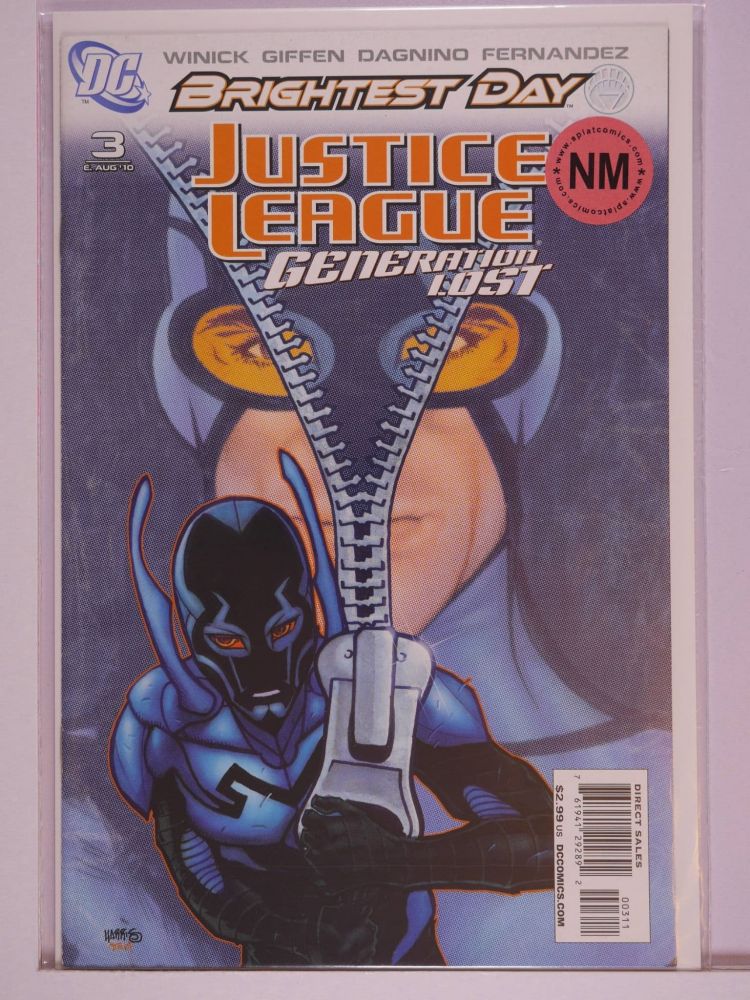 JUSTICE LEAGUE GENERATION LOST (2010) Volume 1: # 0003 NM ZIP COVER VARIANT