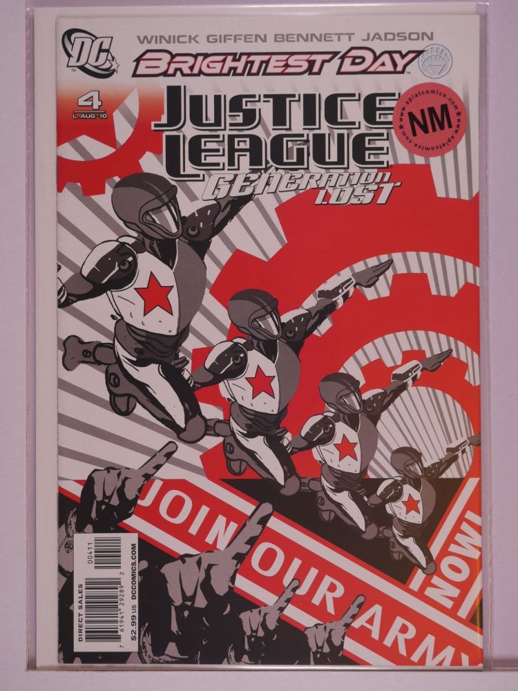 JUSTICE LEAGUE GENERATION LOST (2010) Volume 1: # 0004 NM RED AND WHITE COVER VARIANT