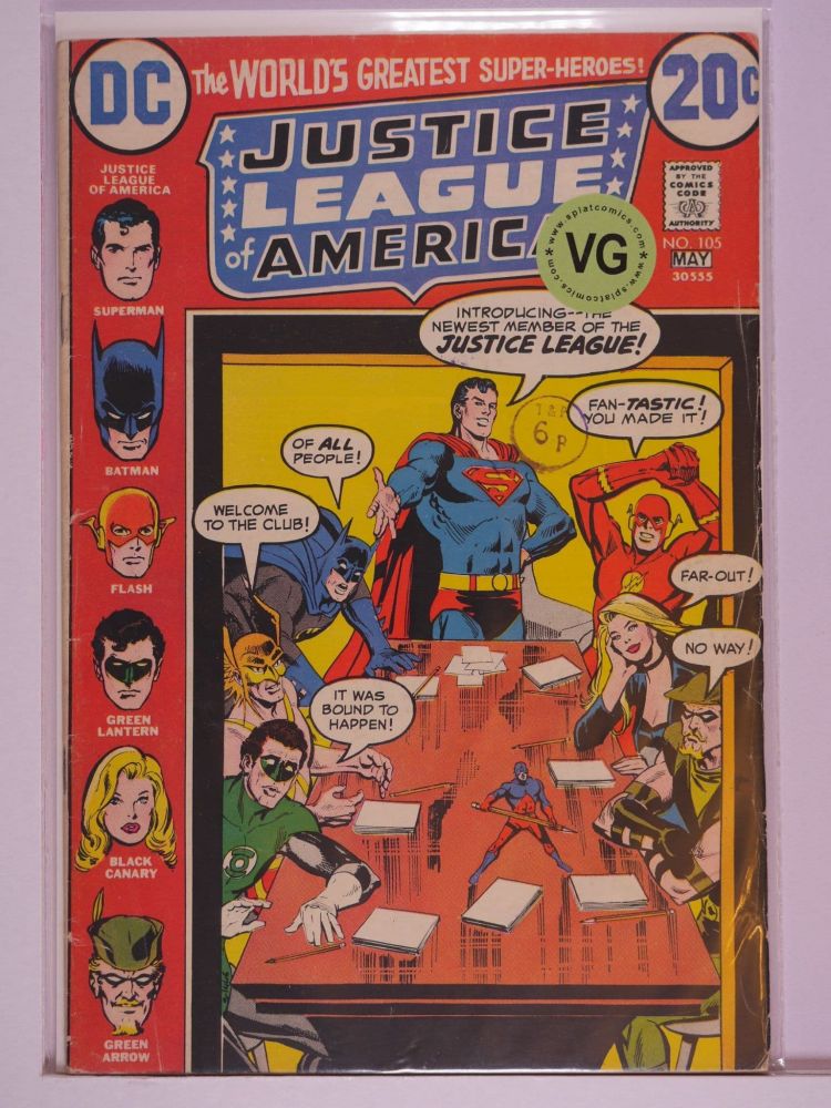 JUSTICE LEAGUE OF AMERICA (1960) Volume 1: # 0105 VG
