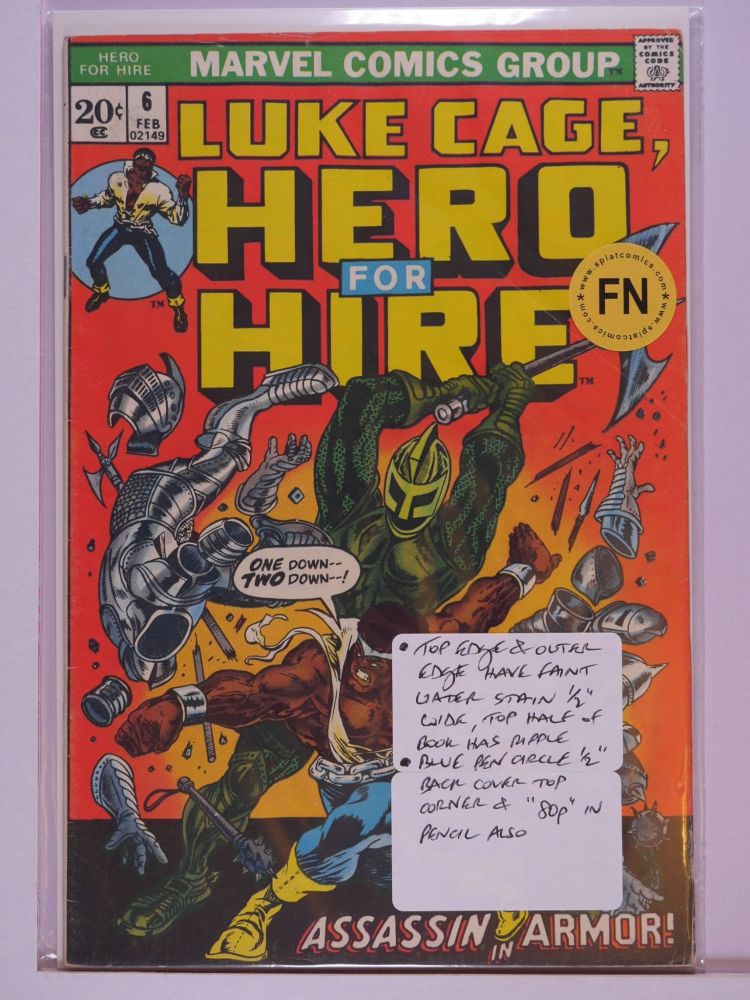 LUKE CAGE HERO FOR HIRE (1972) Volume 1: # 0006 FN