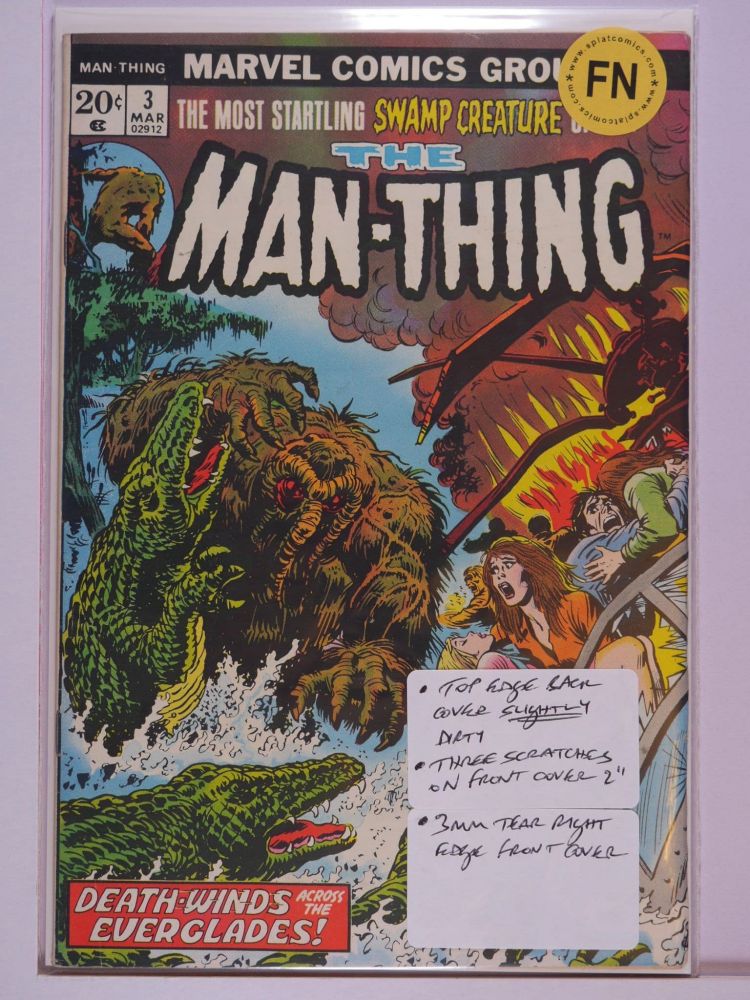 MAN THING (1974) Volume 1: # 0003 FN