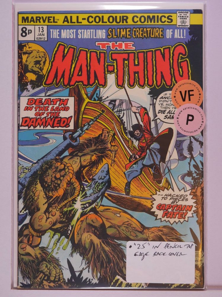 MAN THING (1974) Volume 1: # 0013 VF PENCE