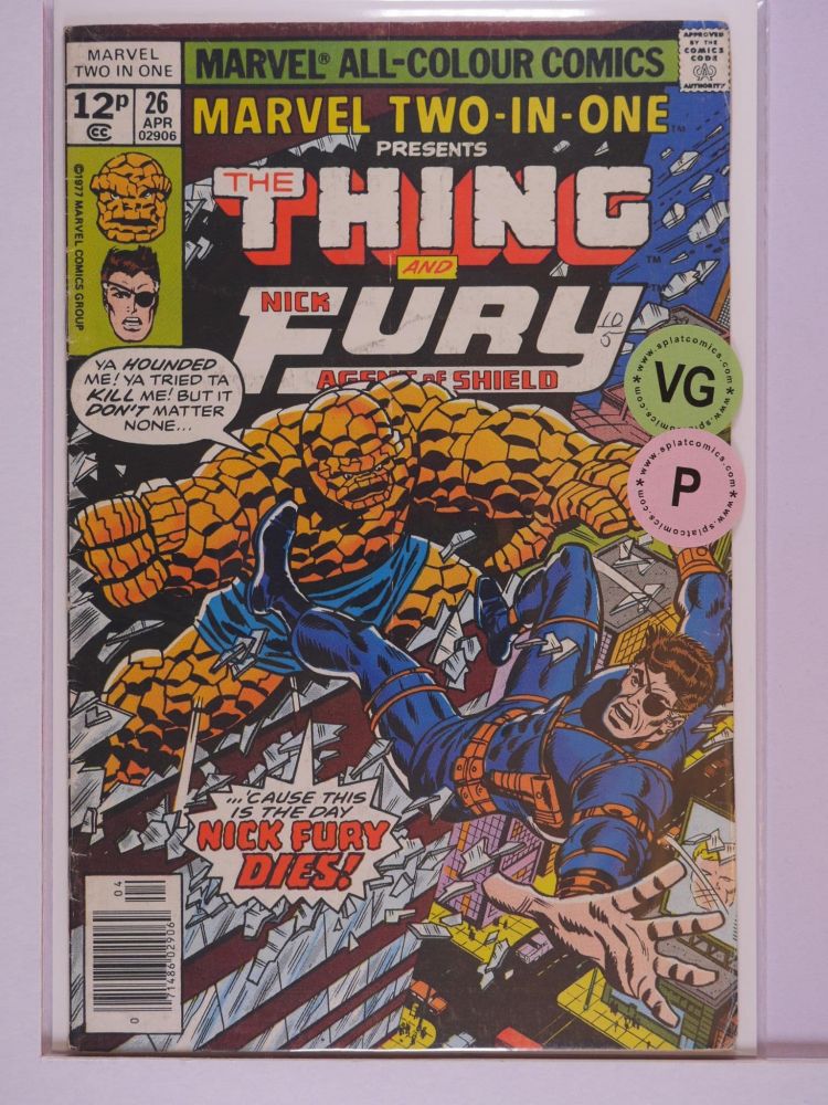 MARVEL TWO IN ONE (1974) Volume 1: # 0026 VG PENCE