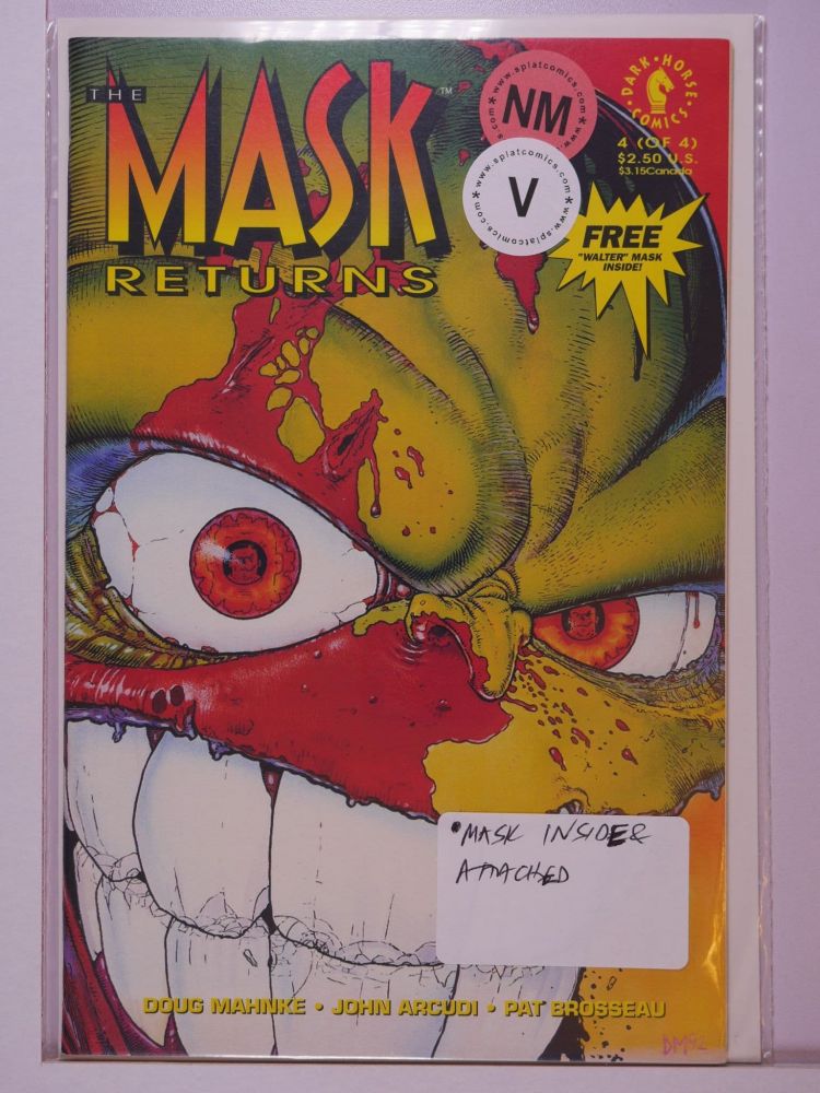 MASK RETURNS (1992) Volume 1: # 0004 NM MASK INCLUDED AND ATTACHED TO STAPLES VARIANT