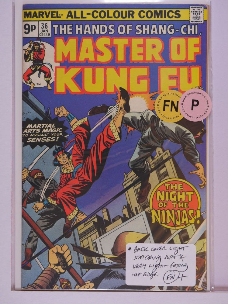 MASTER OF KUNG FU (1974) Volume 1: # 0036 FN PENCE