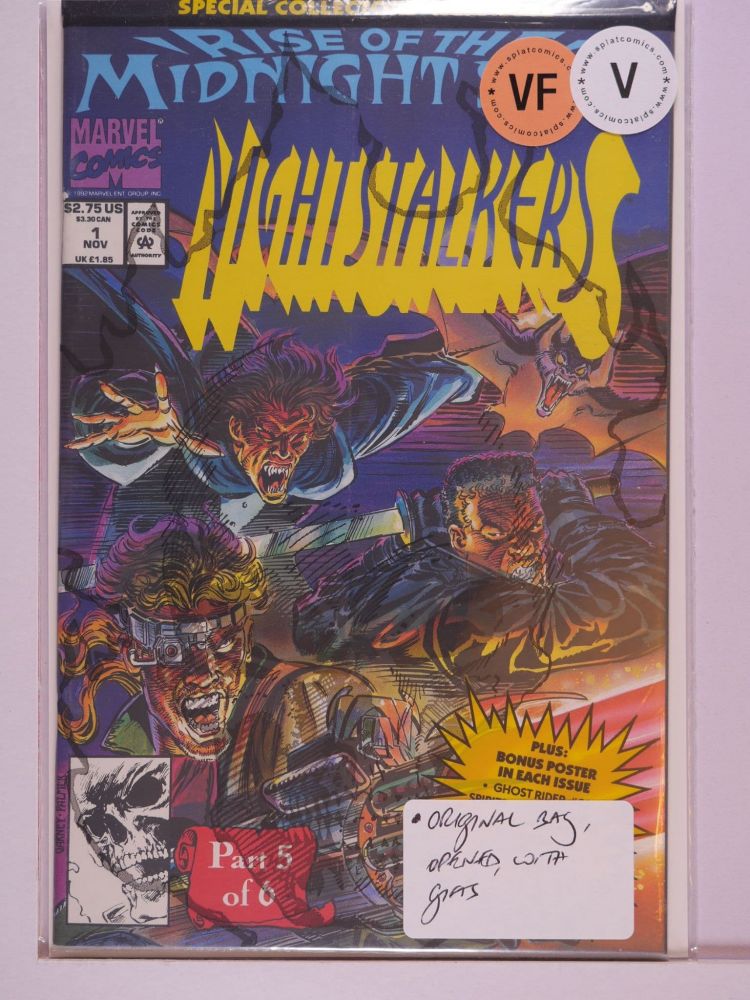 NIGHTSTALKERS (1992) Volume 1: # 0001 VF ORIGINAL BAG OPENED WITH GIFTS VARIANT