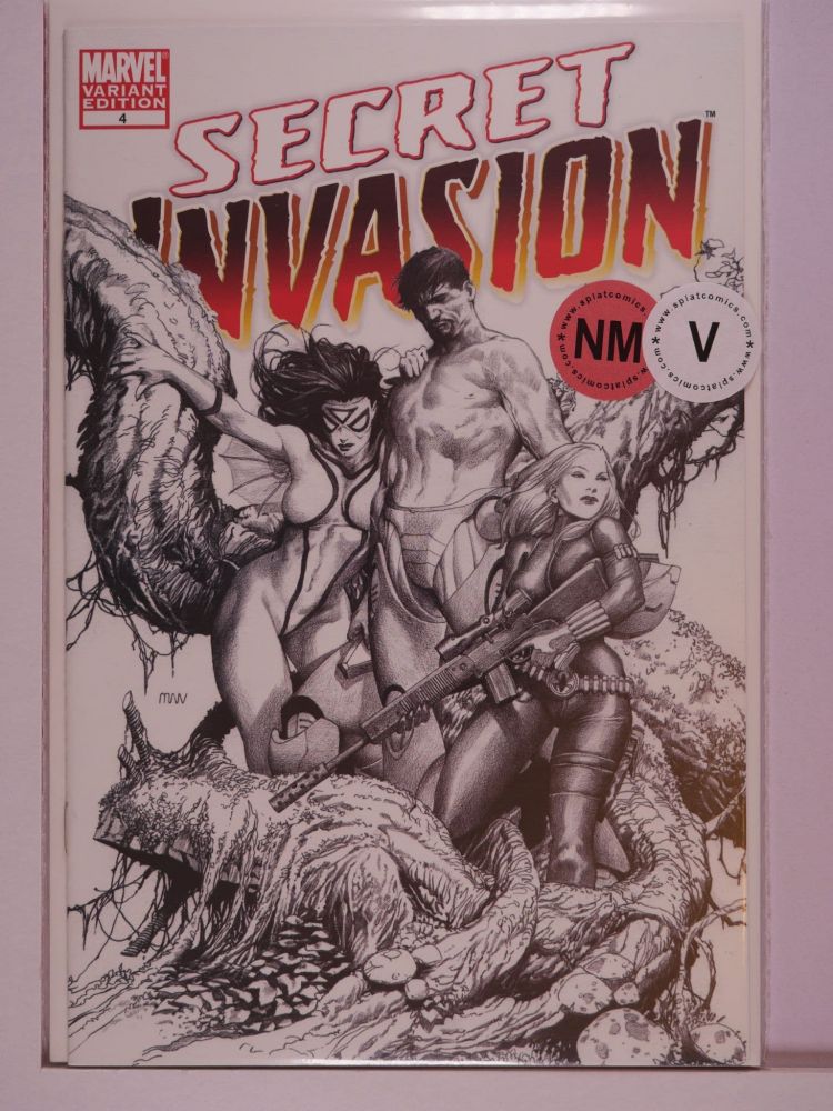 SECRET INVASION (2008) Volume 1: # 0004 NM BLACK AND WHITE SKETCH COVER VARIANT