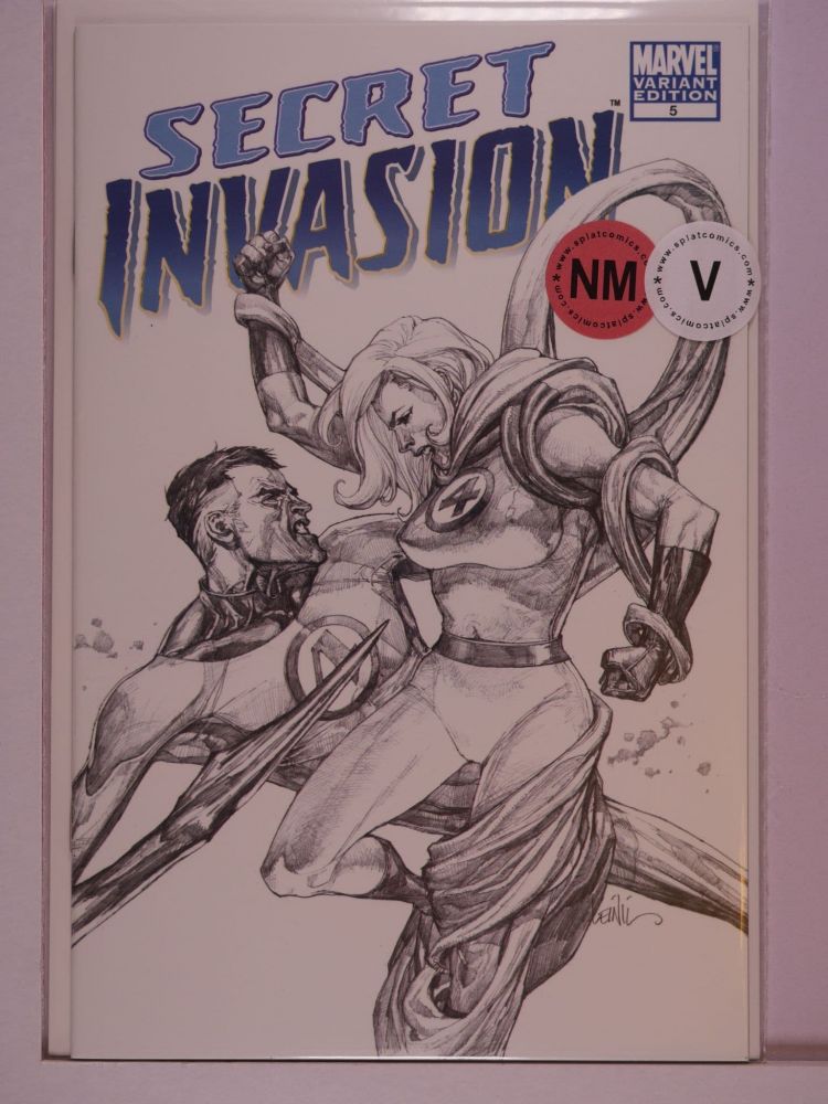 SECRET INVASION (2008) Volume 1: # 0005 NM BLACK AND WHITE SKETCH COVER VARIANT