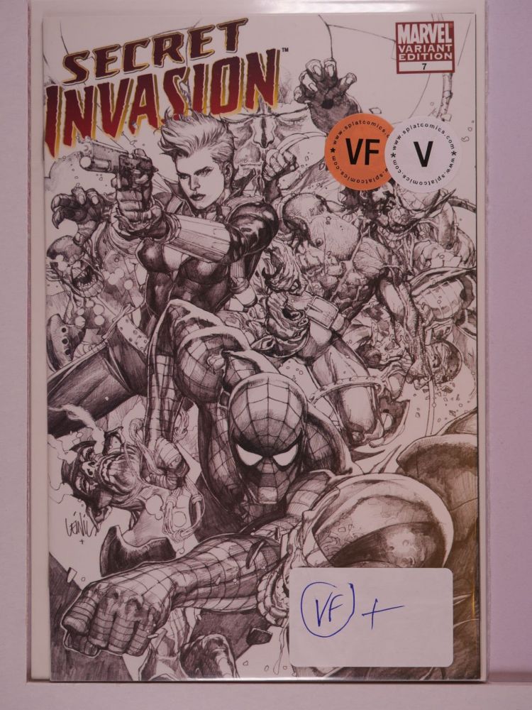 SECRET INVASION (2008) Volume 1: # 0007 VF BLACK AND WHITE SKETCH COVER VARIANT