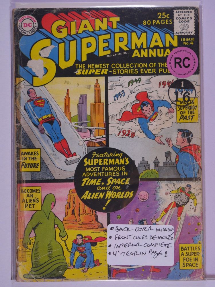 SUPERMAN ANNUAL 1ST SERIES (1960) Volume 1: # 0004 RC