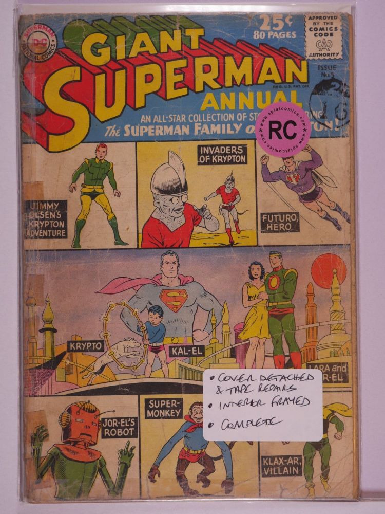 SUPERMAN ANNUAL 1ST SERIES (1960) Volume 1: # 0005 RC