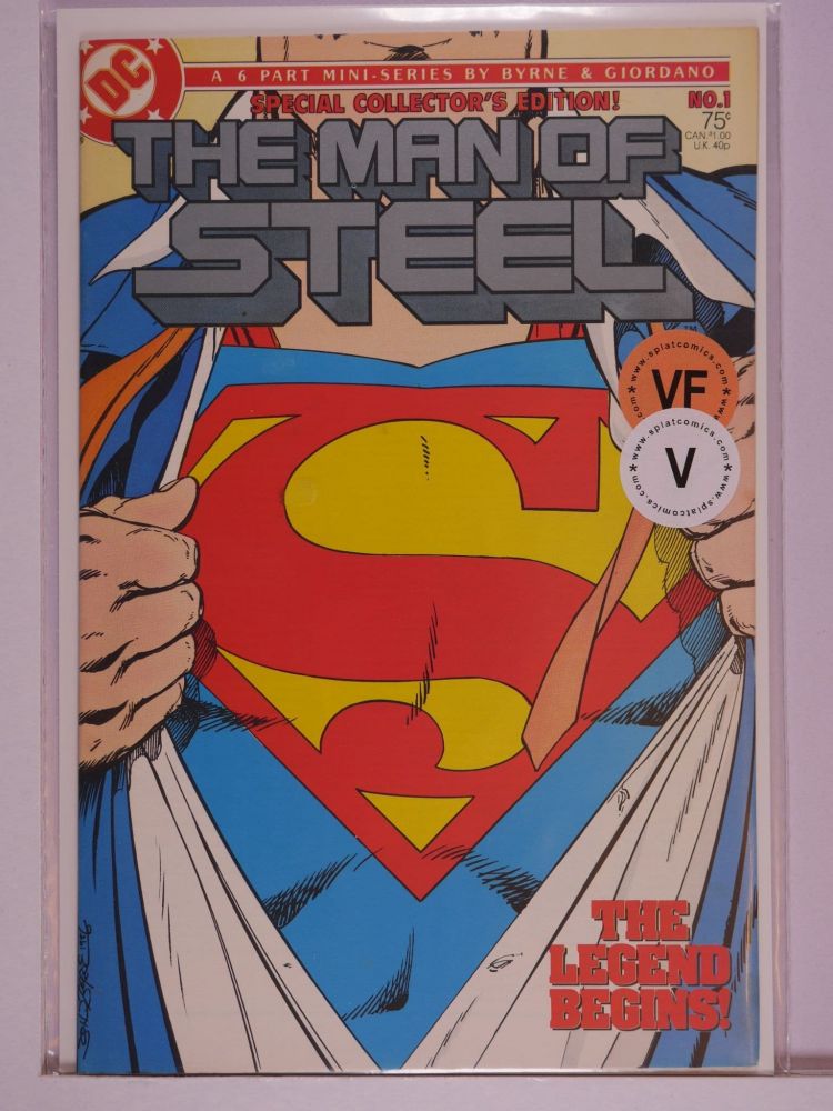SUPERMAN THE MAN OF STEEL (1986) Volume 1: # 0001 VF METALLLIC LOGO VARIANT