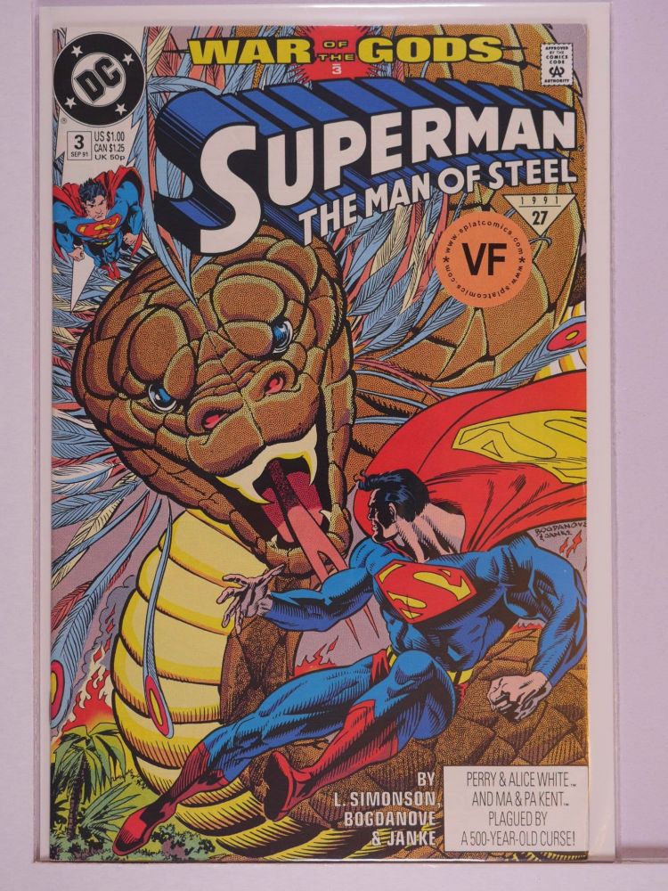 SUPERMAN THE MAN OF STEEL (1991) Volume 2: # 0003 VF
