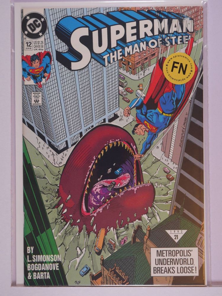 SUPERMAN THE MAN OF STEEL (1991) Volume 2: # 0012 FN