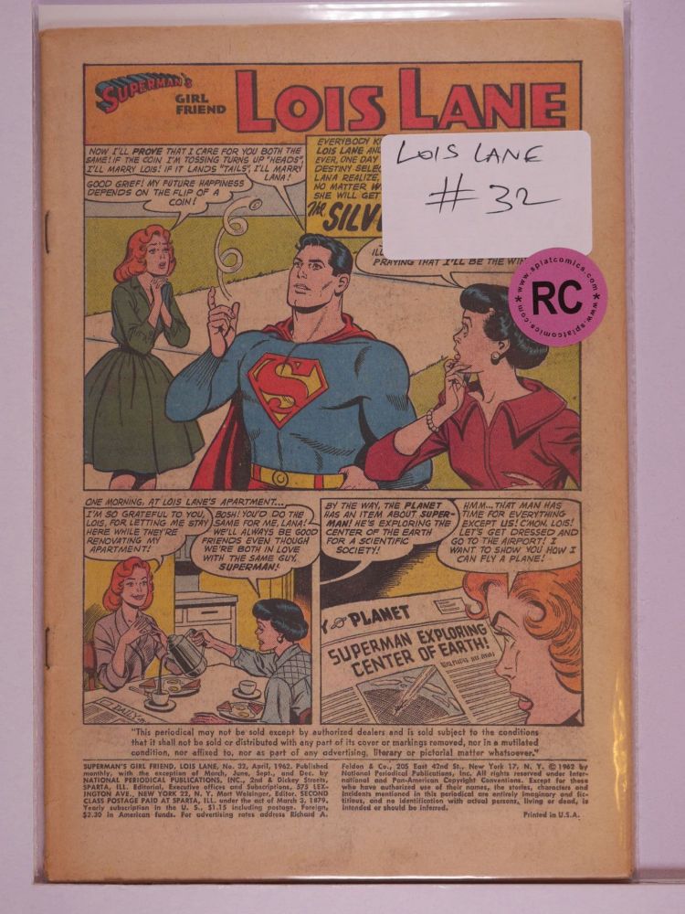 SUPERMANS GIRLFRIEND LOIS LANE (1958) Volume 1: # 0032 RC