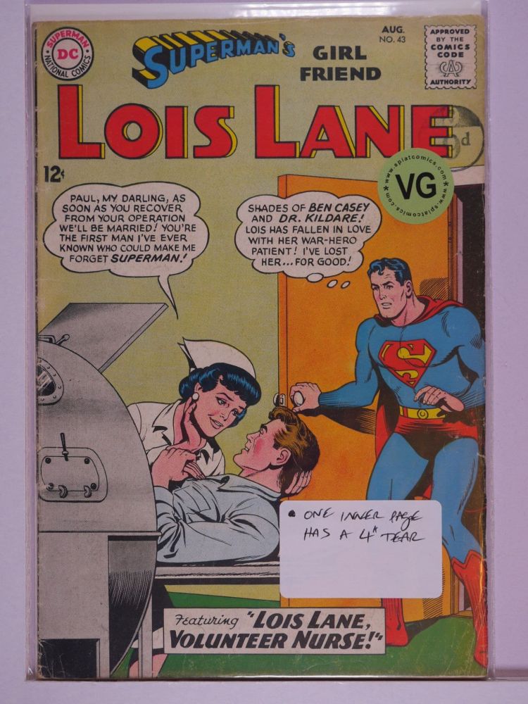 SUPERMANS GIRLFRIEND LOIS LANE (1958) Volume 1: # 0043 VG