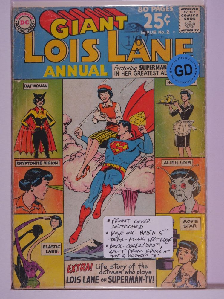 SUPERMANS GIRLFRIEND LOIS LANE ANNUAL (1958) Volume 1: # 0002 GD
