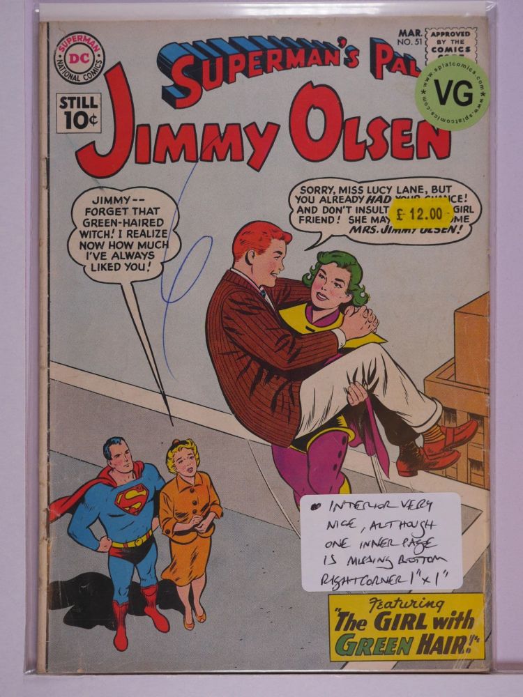 SUPERMANS PAL JIMMY OLSEN (1954) Volume 1: # 0051 VG