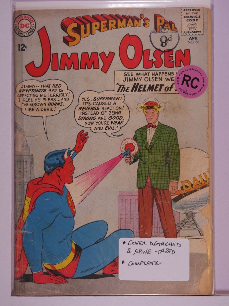 SUPERMANS PAL JIMMY OLSEN (1954) Volume 1: # 0068 RC COVER TAPED ALONG SPINE