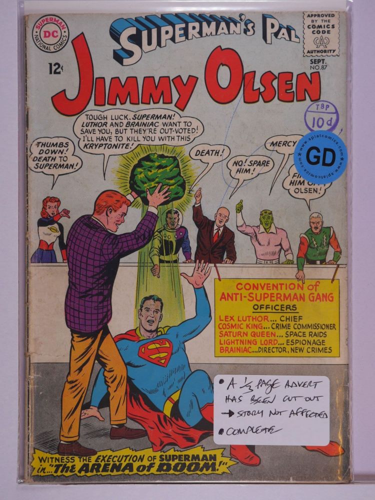 SUPERMANS PAL JIMMY OLSEN (1954) Volume 1: # 0087 GD