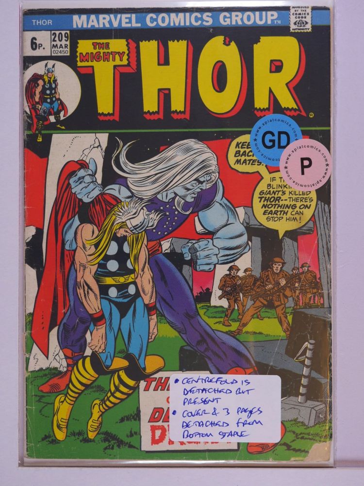 THOR JOURNEY INTO MYSTERY (1952) Volume 1: # 0209 GD PENCE