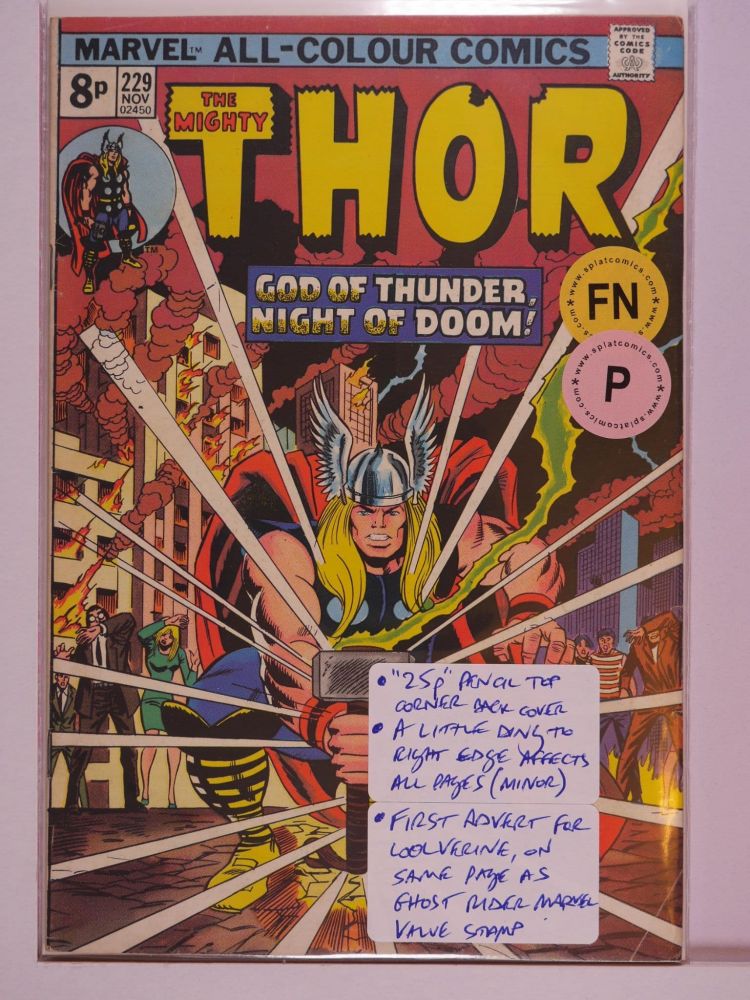 THOR JOURNEY INTO MYSTERY (1952) Volume 1: # 0229 FN PENCE