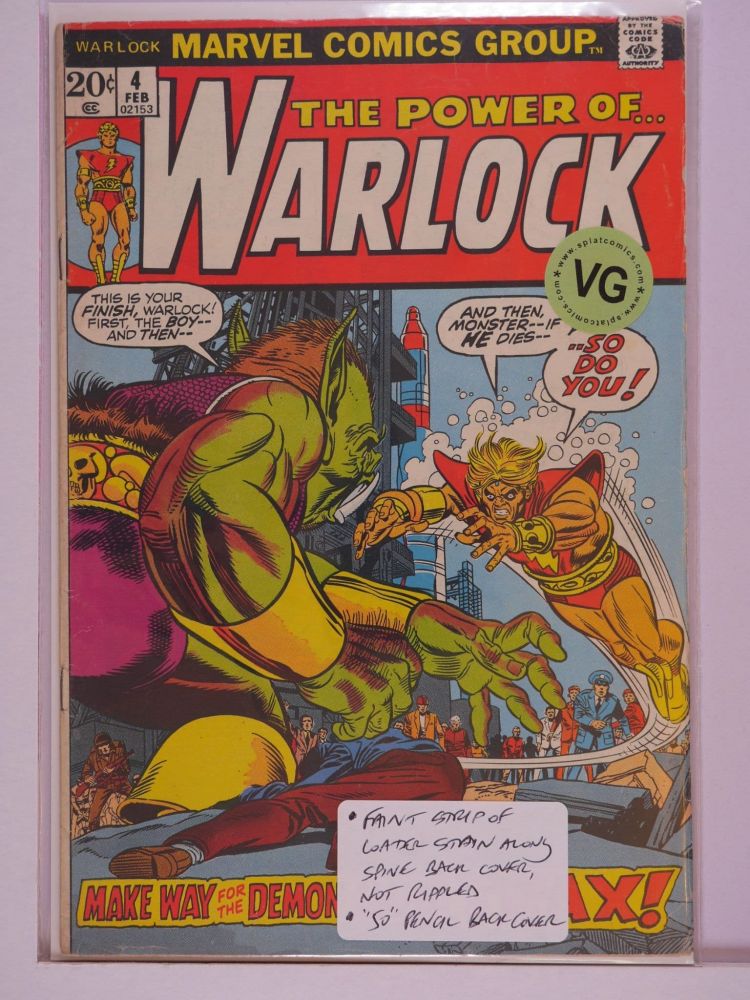 WARLOCK POWER OF (1972) Volume 1: # 0004 VG