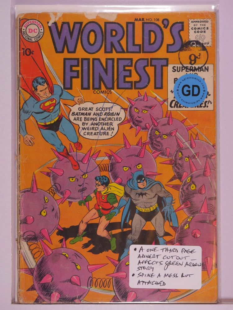 WORLDS FINEST (1941) Volume 1: # 0108 GD