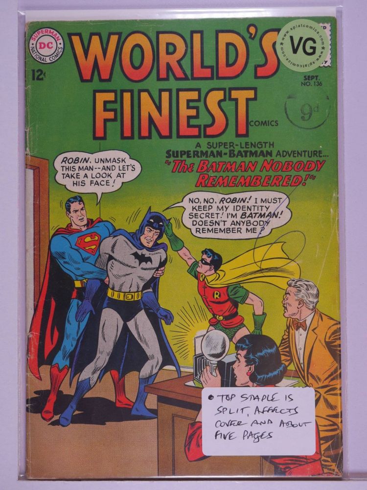WORLDS FINEST (1941) Volume 1: # 0136 VG