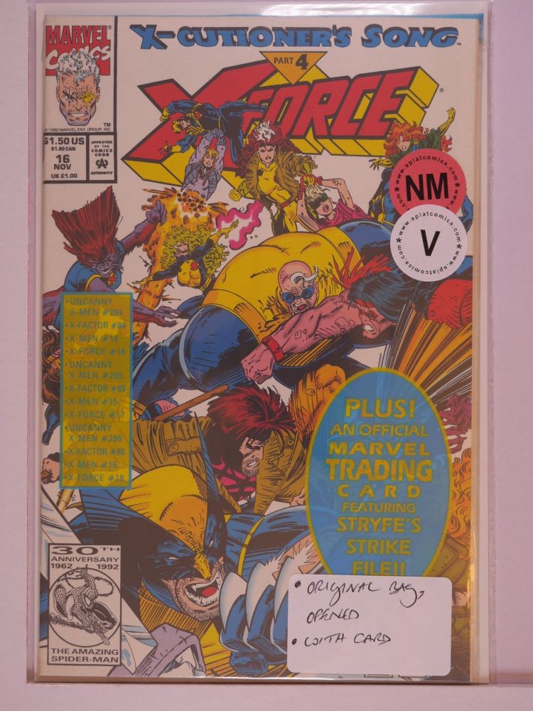 X-FORCE (1991) Volume 1: # 0016 NM BAGGED OPENED WITH CARD VARIANT