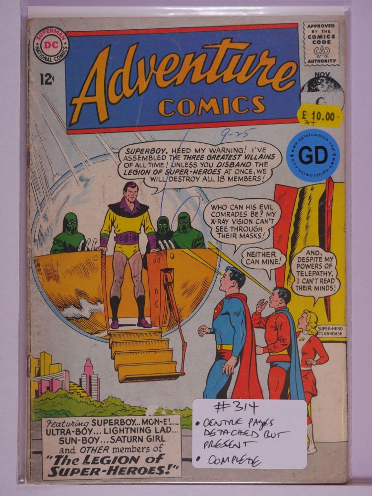 ADVENTURE COMICS (1938) Volume 1: # 0314 GD