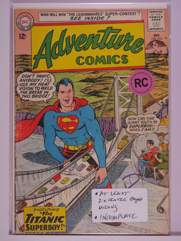 ADVENTURE COMICS (1938) Volume 1: # 0315 RC