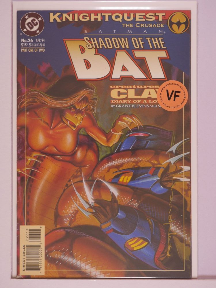 BATMAN SHADOW OF THE BAT (1992) Volume 2: # 0026 VF