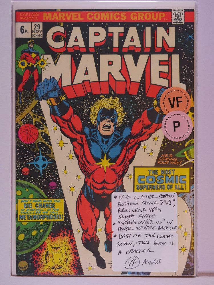 CAPTAIN MARVEL (1968) Volume 1: # 0029 VF PENCE