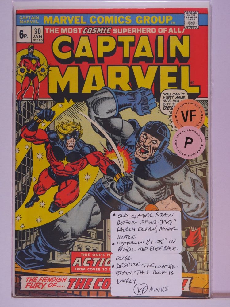 CAPTAIN MARVEL (1968) Volume 1: # 0030 VF PENCE